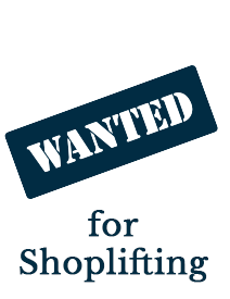 Wanted for Shoplifting Logo 